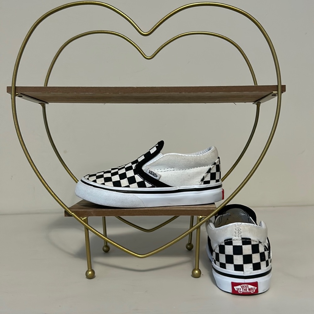 Vans, checkered, black and white